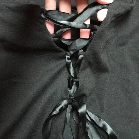 Black Halter Mini Dress, Medium - Picture 5 of 5